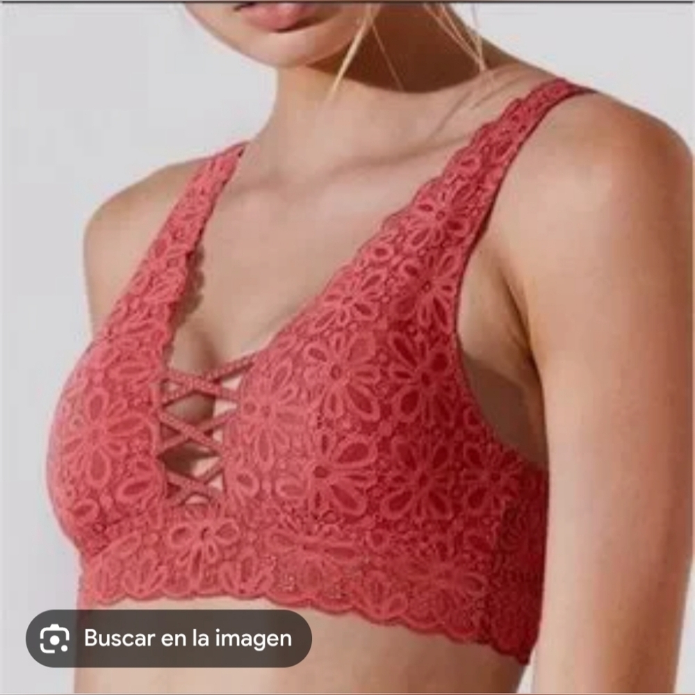 PINK Victoria's Secret Lace Bralette in Soft Pink